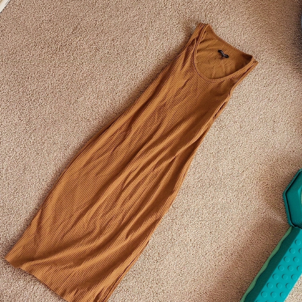 Sleeveless Tan Dress